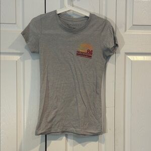 Aeropostale Heather Gray Tee with Sunset Graphic